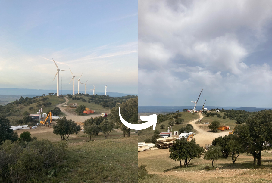 chantier éolien